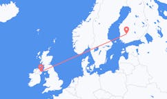 Loty z Tampere, Finlandia z Belfast, Irlandia Północna
