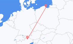 Flug frá Bolzano, Ítalíu til Gdansk, Póllandi