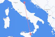Flug frá Ancona til Catania