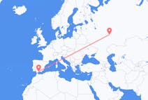 Vluchten van Malaga, Spanje naar Kazan, Rusland