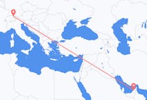 Flights from Dubai, United Arab Emirates to Thal, Switzerland