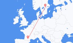 Flyg från Toulouse, Frankrike till Örebro, Sverige