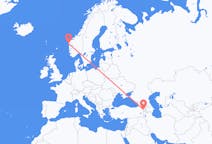 Loty z Erywań, Armenia do Florø, Norwegia