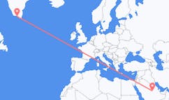 出发地 沙特阿拉伯利雅德目的地 格陵兰卡科尔托克的航班