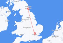 Vluchten van Londen, Engeland naar Durham, Engeland
