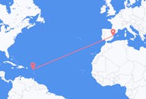 เที่ยวบิน จาก แอนติกา, แอนติกาและบาร์บูดา ไปยัง บาเลนเซีย, สเปน