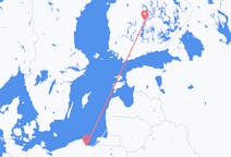 Vols de Gdańsk, Pologne à Jyväskylä, Finlande
