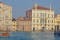photo of View up the Grand Canal in Venice, looking north towards San Toma with Museum of Ca'Rezzonicco on the left
