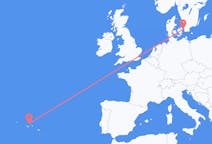 Fly fra Graciosa til København