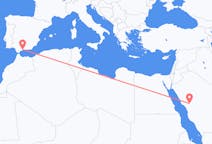 Vluchten van Medina, Benevento, Saoedi-Arabië naar Malaga, Spanje