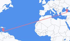 Flyg från Willemstad, Curaçao till Tokat, Turkiet