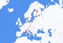 Flights from Ajaccio, France to Kuopio, Finland