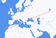 Flights from Omsk, Russia to Lanzarote, Spain