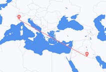 Flights from Rafha, Saudi Arabia to Turin, Italy