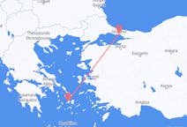 Flights from Parikia in Greece to Istanbul in Turkey