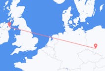 Flug frá Wroclaw, Póllandi til Belfast, Norður-Írlandi