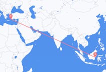 Flyrejser fra Balikpapan, Indonesien til Rhodes, Grækenland