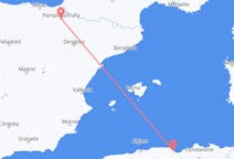 알제리 베자이아에서 출발해 스페인 팜플로나로(으)로 가는 항공편