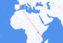 Flyrejser fra Mtwara, Tanzania til Ibiza, Spanien