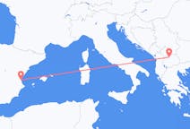 Flyg från Skopje, Nordmakedonien till Valencia, Spanien
