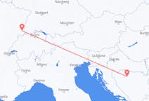 来自波斯尼亚和黑塞哥维那出发地 巴尼亚卢卡目的地 瑞士巴塞尔的航班