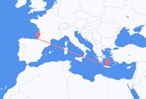 Flights from Heraklion, Greece to Biarritz, France