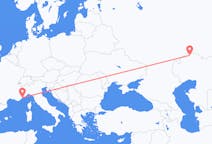 Flyrejser fra Mundtlig, Kasakhstan til Nice, Frankrig