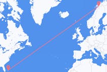 Flyrejser fra Marsh Harbour, Bahamas til Narvik, Norge