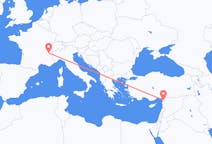 เที่ยวบิน จาก ช็องเบรี, ฝรั่งเศส ไปยัง จังหวัดหทัย, ตุรกี