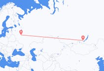 Vols depuis la ville d'Irkoutsk vers la ville de Moscou