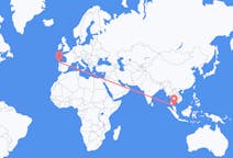 Flüge von Narathiwat, Thailand nach La Coruña, Spanien
