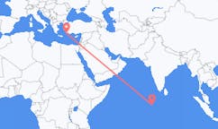 马尔代夫出发地 库杜飞往马尔代夫目的地 罗得岛的航班
