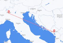 Flights from Podgorica in Montenegro to Milan in Italy