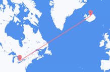 Flyg från London, Kanada till Akureyri, Island