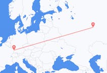 Flyg från Kazan, Ryssland till Strasbourg, Frankrike
