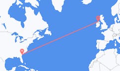 来自美国出发地 希尔顿黑德岛前往北爱尔兰的德里的航班