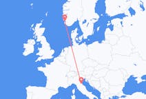 Flyg från Stavanger, Norge till Forli, Italien