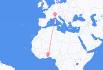 Flyg från Lomé, Togo till Genua, Italien