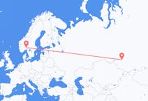 Flyreiser fra Novosibirsk, Russland til Oslo, Norge