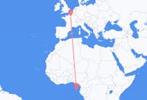Flyreiser fra São Tomé, til Paris