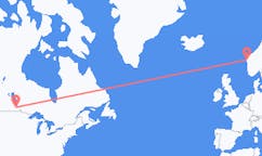 캐나다 위니펙에서 출발해 노르웨이 플로뢰에게(으)로 가는 항공편