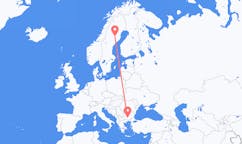 Flyg från Lycksele, Sverige till Plovdiv, Bulgarien