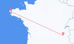 Flyg från Grenoble, Frankrike till Brest, Frankrike