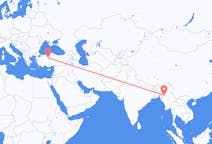 Flyrejser fra Kalay, Myanmar (Burma) til Ankara, Tyrkiet