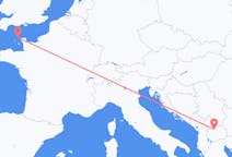 Flug frá Alderney, Guernsey til Skopje, Norður-Makedóníu