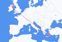 Vluchten van Kasos, Griekenland naar Dublin, Ierland