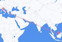 Flyreiser fra Bintulu, Malaysia til Roma, Italia