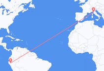 Flyreiser fra Jaen, Peru til Pisa, Italia