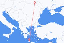Vols de Suceava, Roumanie pour La Canée, Grèce