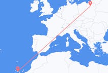 Flights from Szymany, Szczytno County, Poland to Tenerife, Spain